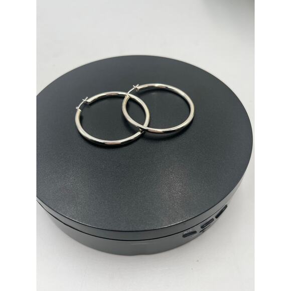 FAS Italy 925 Twisted Hoops 9.12 grams 1 3/4” Classic 3mm - Picture 5 of 8